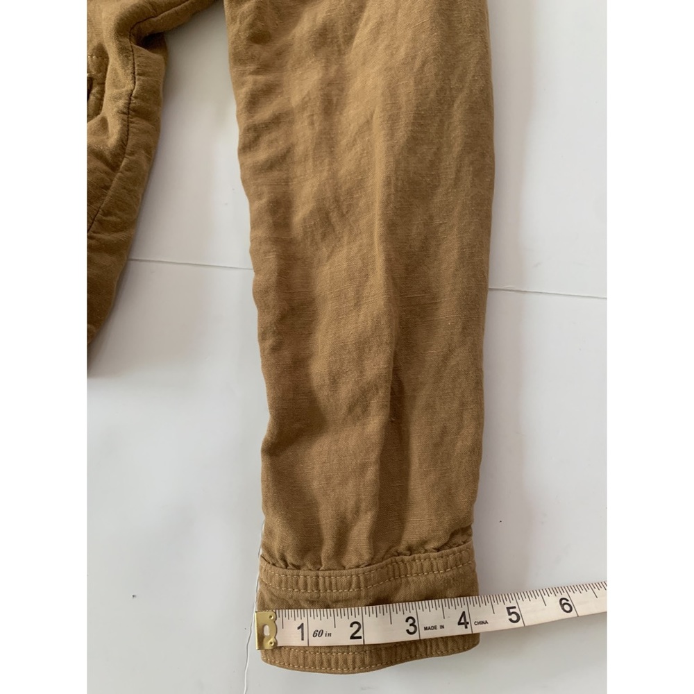 Lucky Brand Live In Love Lightweight Linen Blend Military Style Jacket Size M - Picture 11 of 12